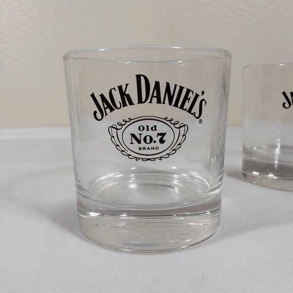 Like New Set of 4 Weighted Official Jack Daniel's Whiskey Rocks Lowball Glass - Picture 2 of 8
